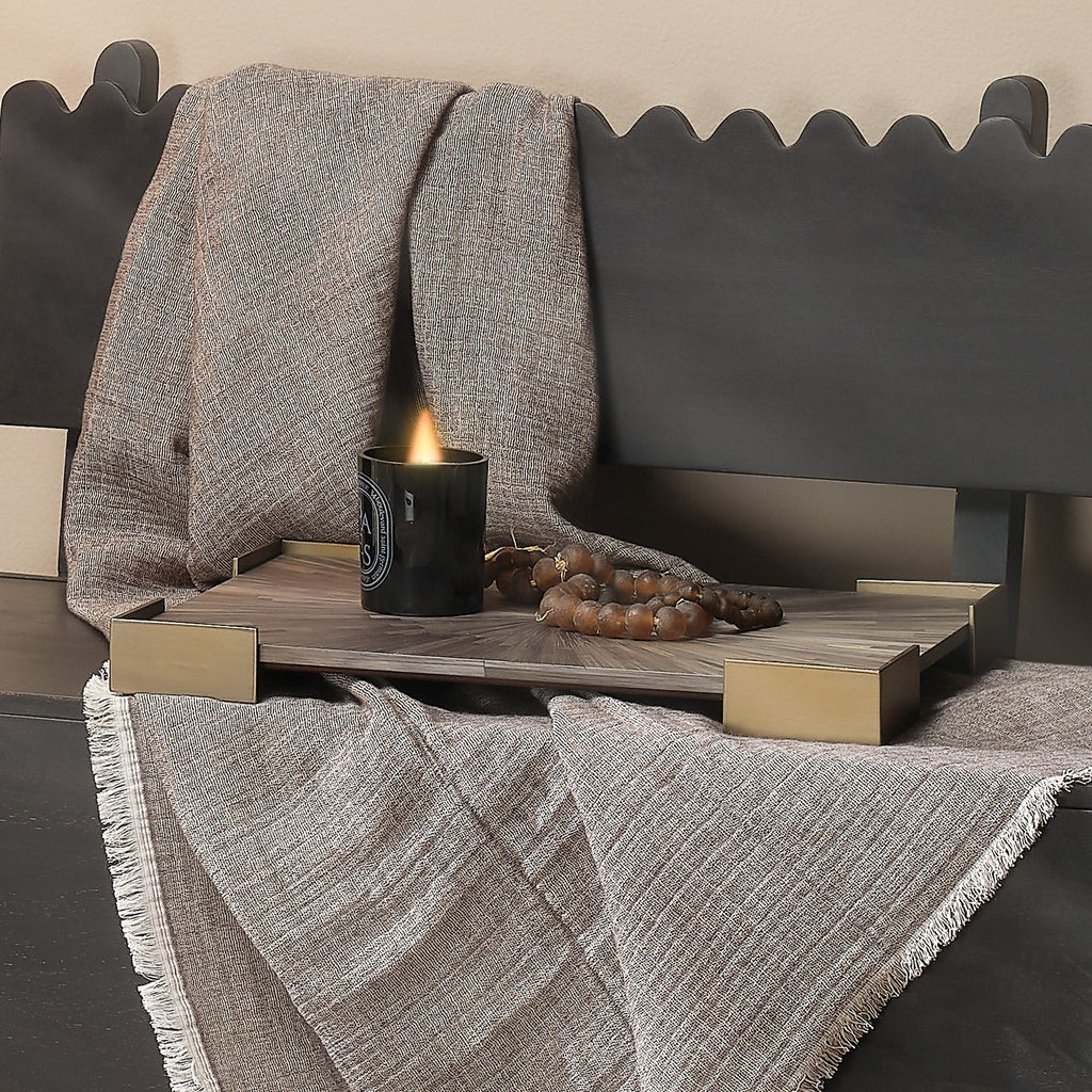 Decorative View. Artisans create the exuberant starbursts on these generously sized trays from thin