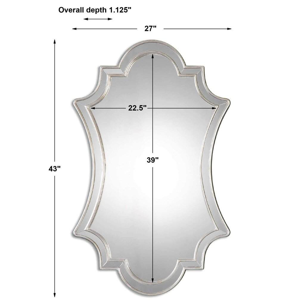 Elara Antiqued Silver Wall Mirror Uttermost