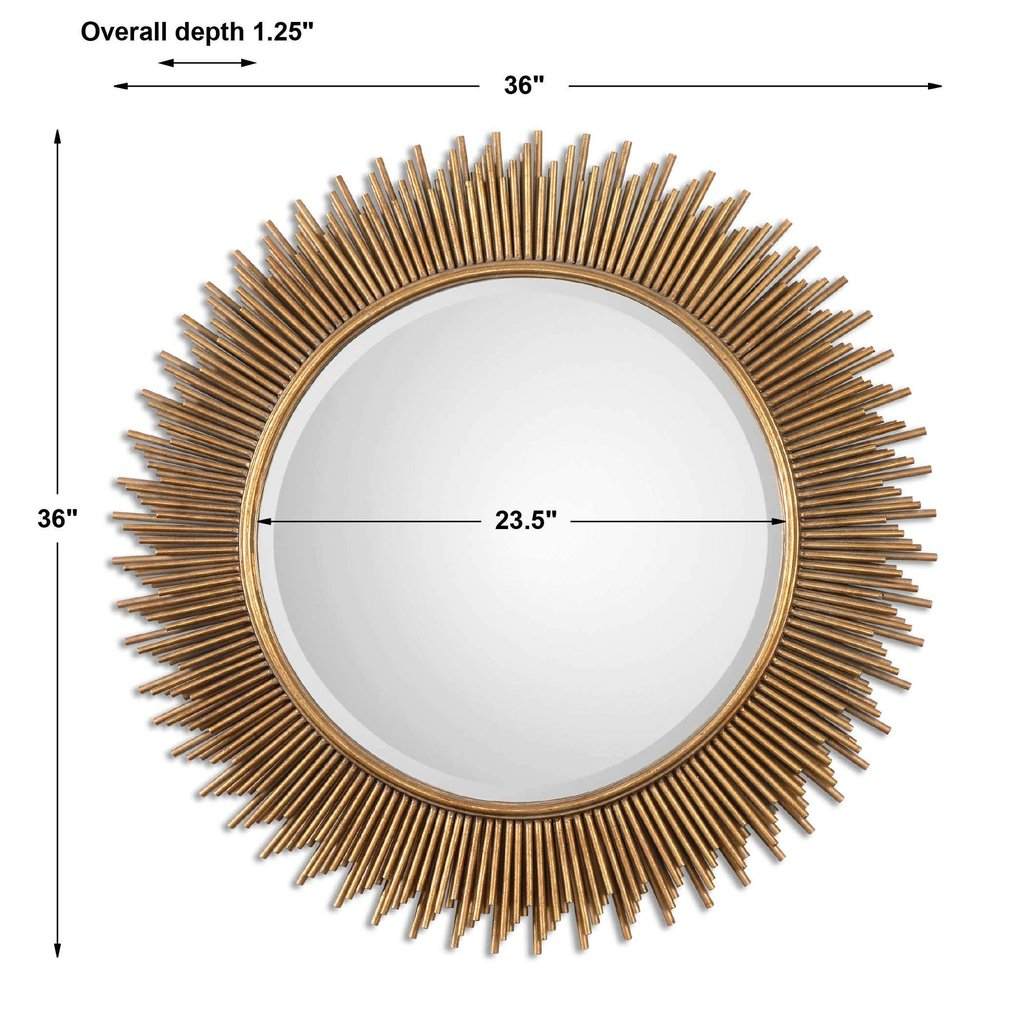 Marlo Round Gold Mirror Uttermost