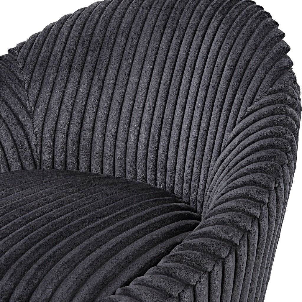 Crue Gray Fabric Swivel Chair Uttermost