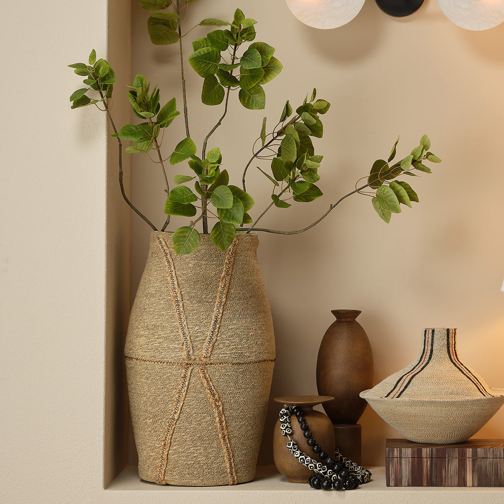 Decorative View. The art of handcrafting beautiful baskets from locally sourced reeds is centuries o