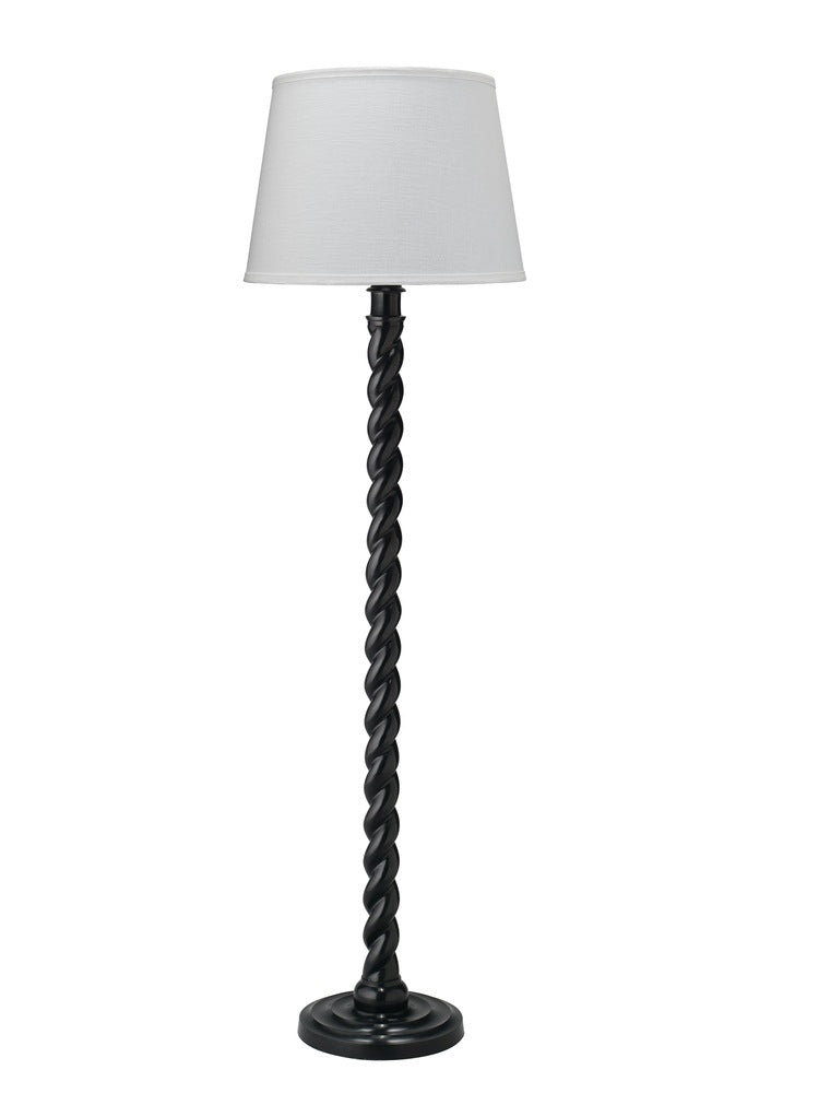 Barley Twist Floor Lamp, Black Metal Jamie Young Aura of Distinction