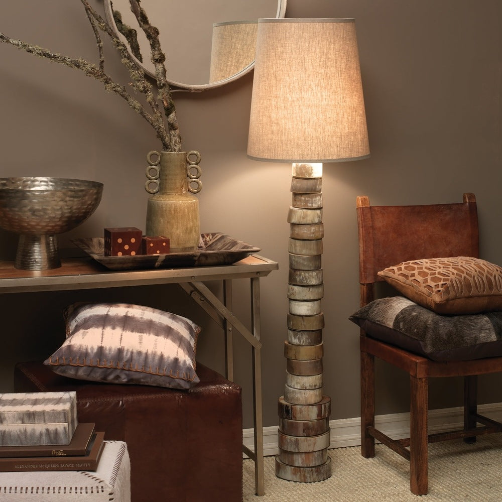 Faux Stacked Horn Floor Lamp Jamie Young Aura of Distinction