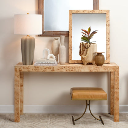 Archer Burl Wood Console, Natural Jamie Young Aura of Distinction