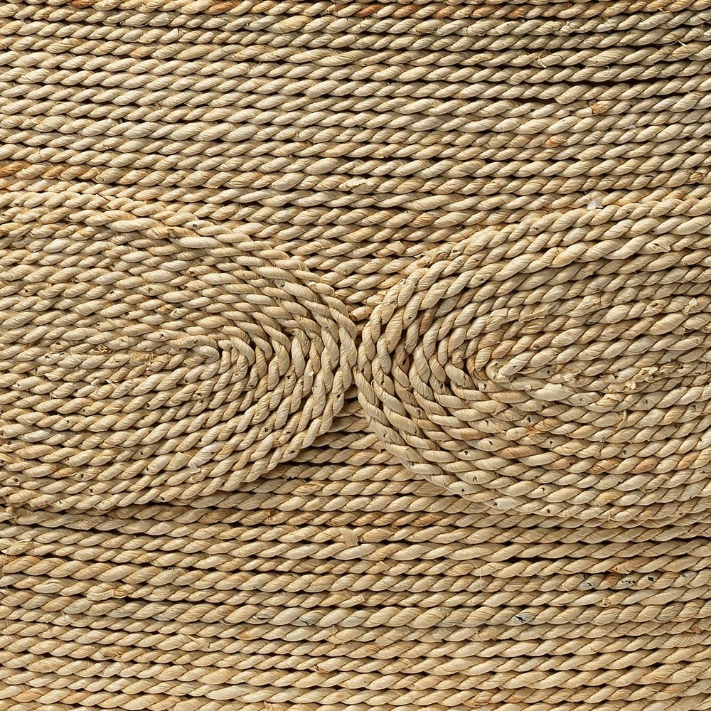 Barbados Oval Corn-Straw Coffee Table Jamie Young Aura of Distinction