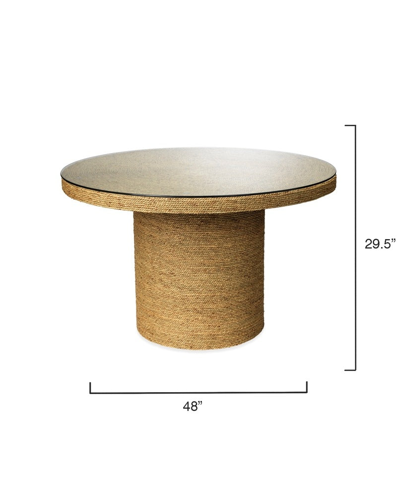 Harbor Seagrass Round Bistro Table Jamie Young Aura of Distinction