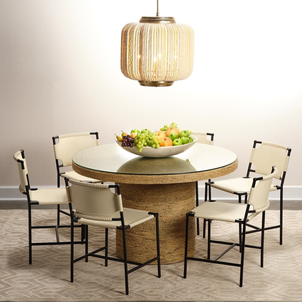 Harbor Seagrass Round Bistro Table Jamie Young Aura of Distinction