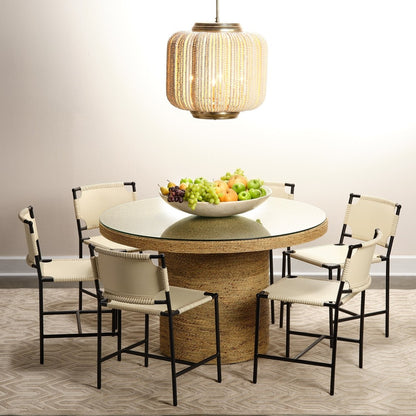 Harbor Seagrass Round Bistro Table Jamie Young Aura of Distinction