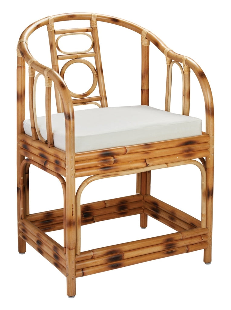 Malacca Round Back Rattan Arm Chair Jamie Young Aura of Distinction