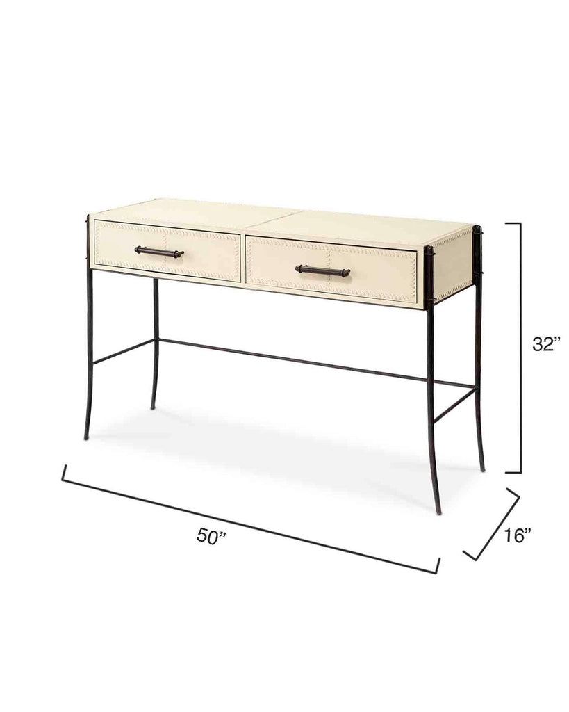 Nevado Leather Console Table Jamie Young Aura of Distinction