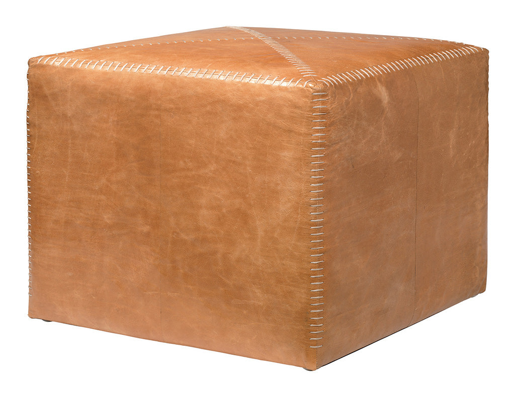 Front View. A warm and welcoming addition to anywhere it's placed. This ottoman is upholsterd by art