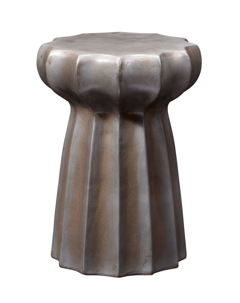 Oyster Ceramic Table, Charcoal Jamie Young Aura of Distinction