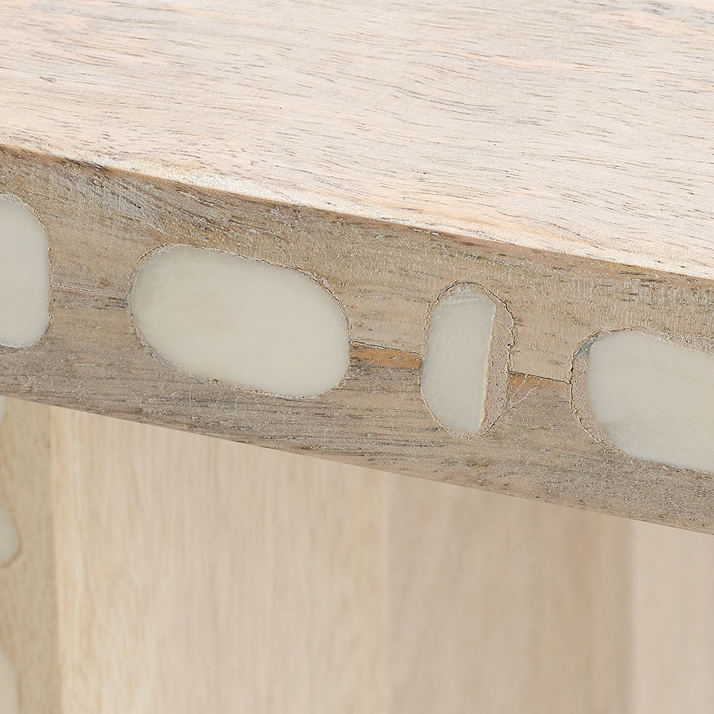 Close-Up View. Deceptively simple, this contemporary accent table is distinguished by its clean line