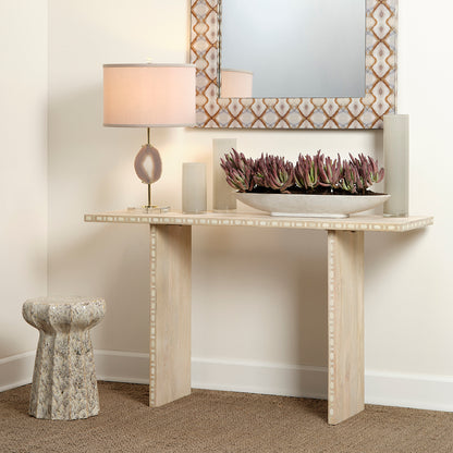 Decorative View. Deceptively simple, this contemporary accent table is distinguished by its clean li