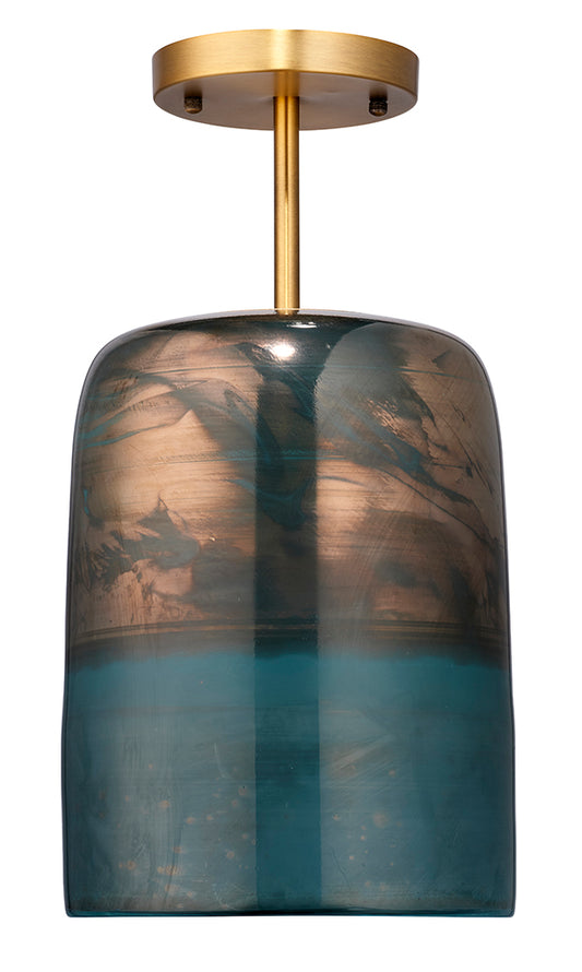 Vapor Glass Semi-Flush Mount, Aqua Jamie Young Aura of Distinction