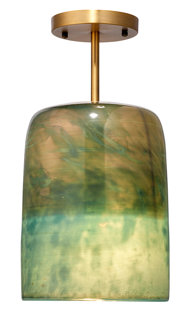 Vapor Glass Semi-Flush Mount, Aqua Jamie Young Aura of Distinction