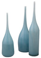 Front View. Add a sense of drama to your home with this trio of decorative vases. Made of blown glas