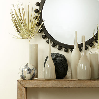 Decorative View. Add a sense of drama to your home with this trio of decorative vases. Made of blown