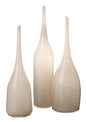 Front View. Add a sense of drama to your home with this trio of decorative vases. Made of blown glas