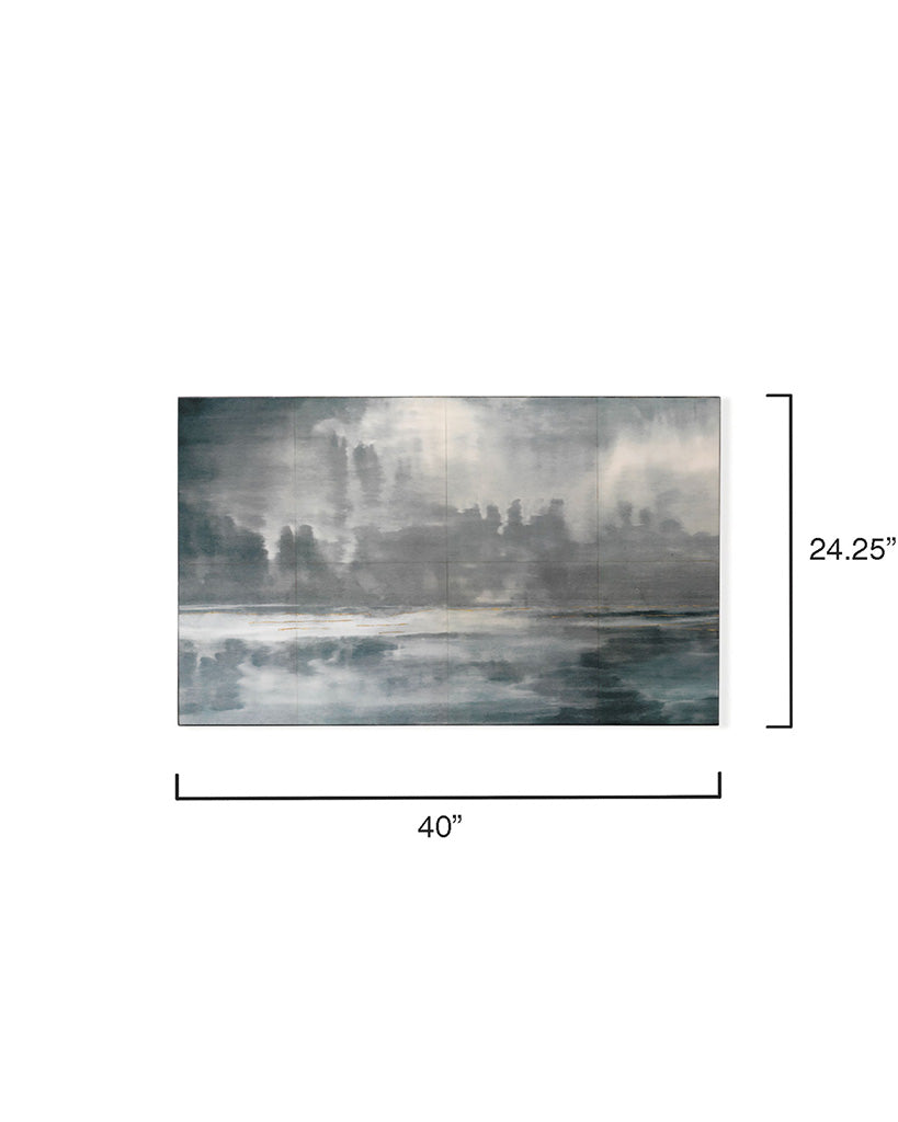 Measurement View. Inspired by watercolor paintings of land and sky, the Cloudscape Wall Art embraces