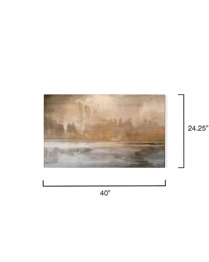 Measurement View. Inspired by watercolor paintings of land and sky, the Cloudscape Wall Art embraces