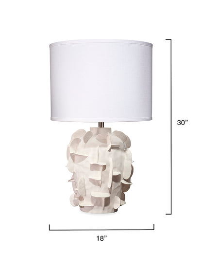 Measurement View. Beautifully handcrafted of ceramic, this showstopper of a table lamp is a riot of 