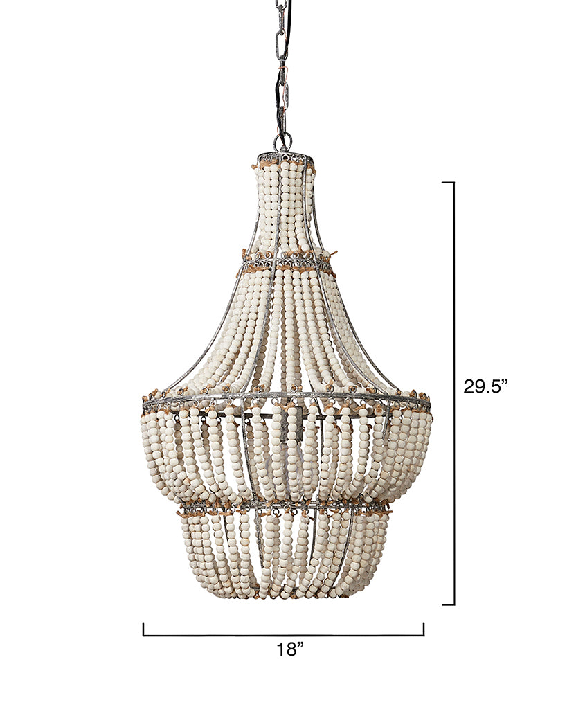 Measurement View. Add a touch of coastal charm to your home with this chandlier. The distressed meta