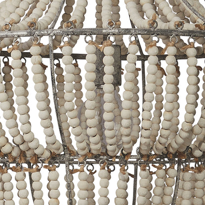 Close-Up View. Add a touch of coastal charm to your home with this chandlier. The distressed metal f