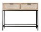 Front View. Natural materials meet modern functionality in our clean-lined console table. Crafted of