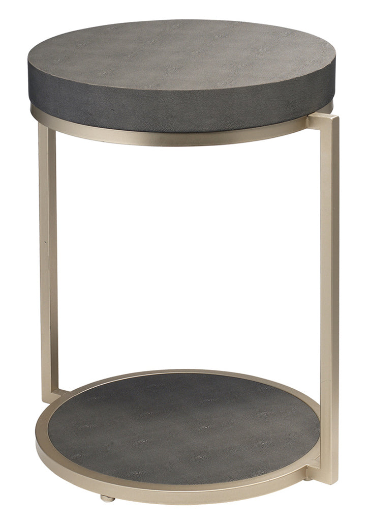 Front View. Add a designer-worthy touch to your space with this accent table. The airy metal base is