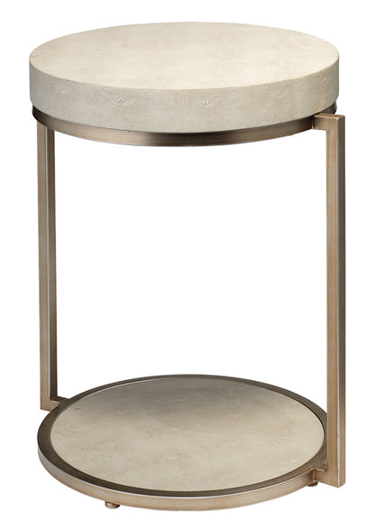 Front View. Add a designer-worthy touch to your space with this accent table. The airy metal base is