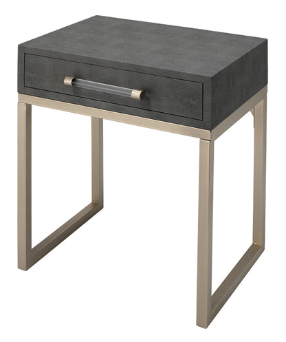 Front View. Add a designer-worthy touch to your space with this side table. Resting on an airy champ