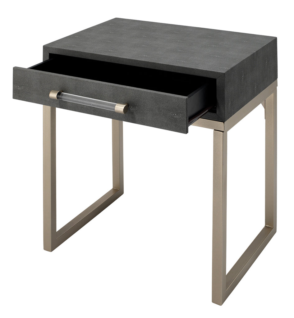 Front View. Add a designer-worthy touch to your space with this side table. Resting on an airy champ