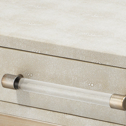 Close-Up View. Add a designer-worthy touch to your space with this side table. Resting on an airy ch