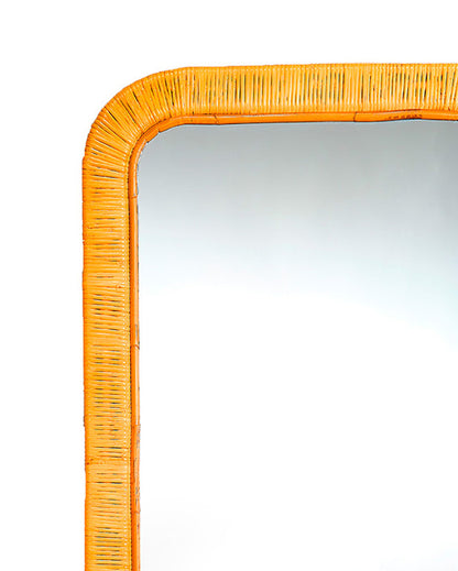 Close-Up View. Placed at the end of a hallway or in an alcove, this mirror opens up its surroundings