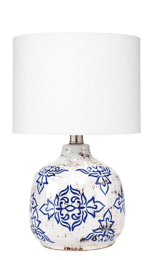 Front View. Add antique character to your home with this table lamp. Beautifully crafted of ceramic,