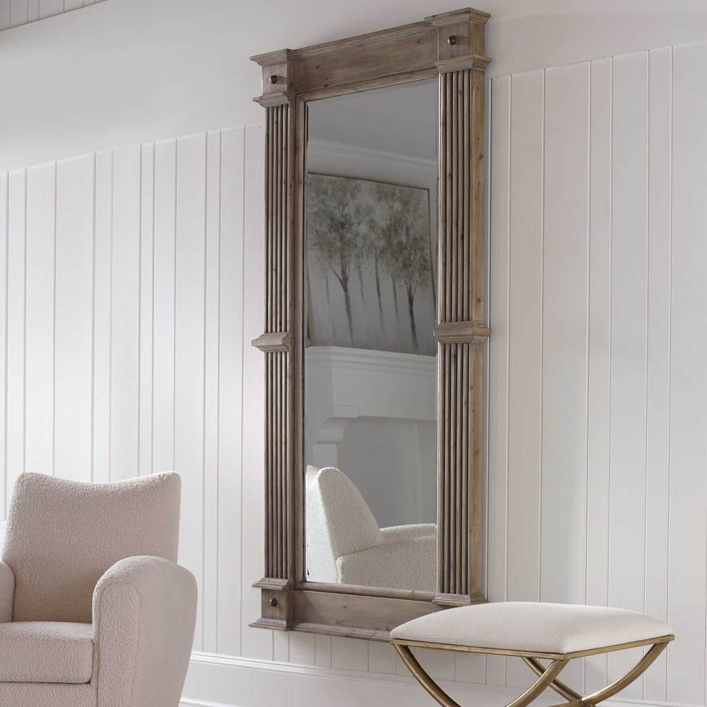 Decorative View. Influenced by traditional millwork, the McAllister oversized mirror showcases beaut