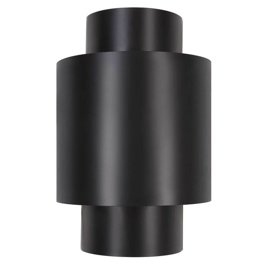 Front View. The Youngstown 2 light Sconce features rich dark bronze inter-stacked cylinders that emp