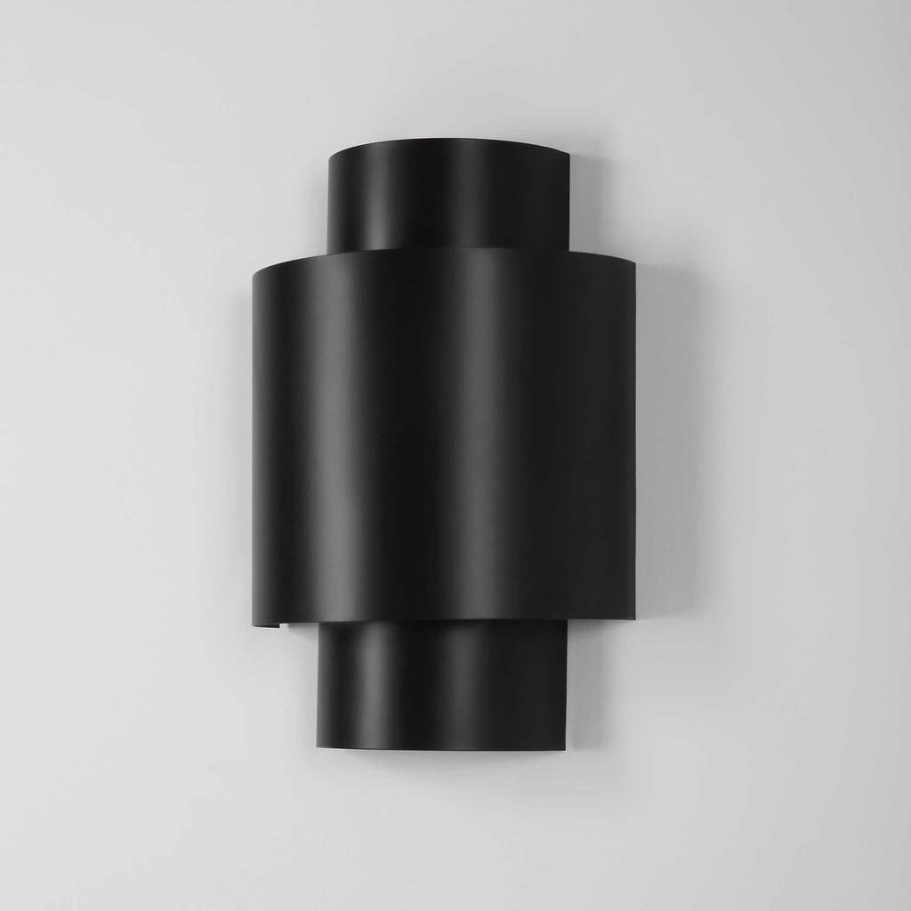 Decorative View. The Youngstown 2 light Sconce features rich dark bronze inter-stacked cylinders tha