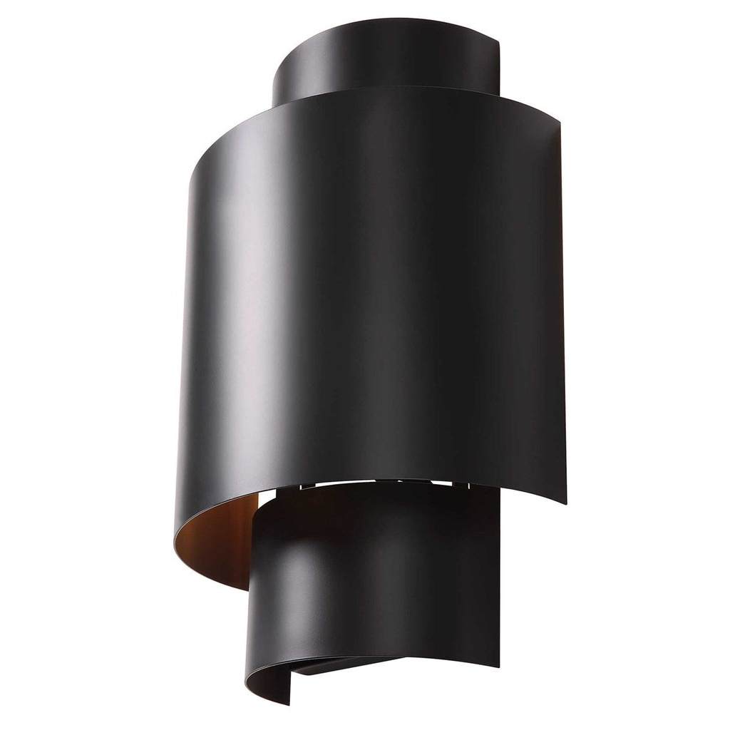 Angle View. The Youngstown 2 light Sconce features rich dark bronze inter-stacked cylinders that emp