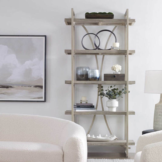 Decorative View. The Sway Etagere is a classic contemporary piece to transcend styles. It  features 
