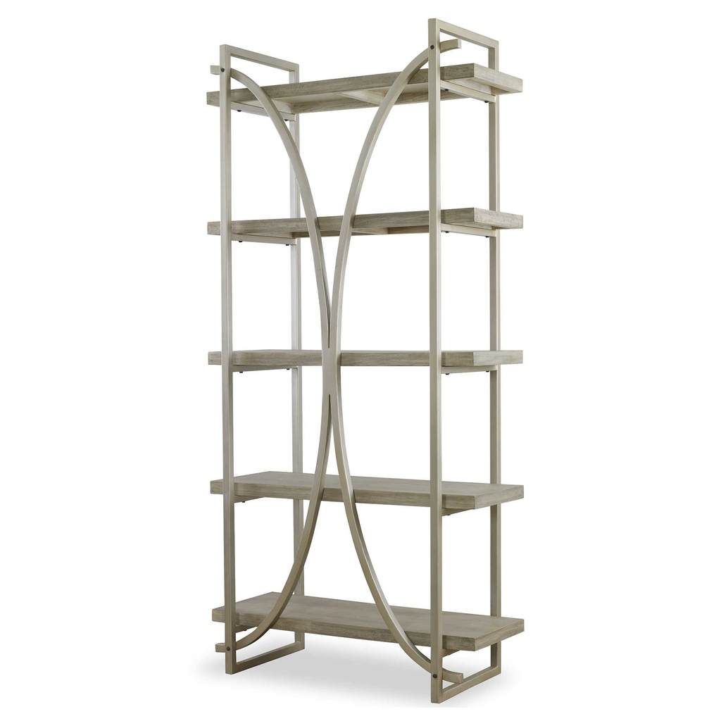 Back View. The Sway Etagere is a classic contemporary piece to transcend styles. It  features a meta