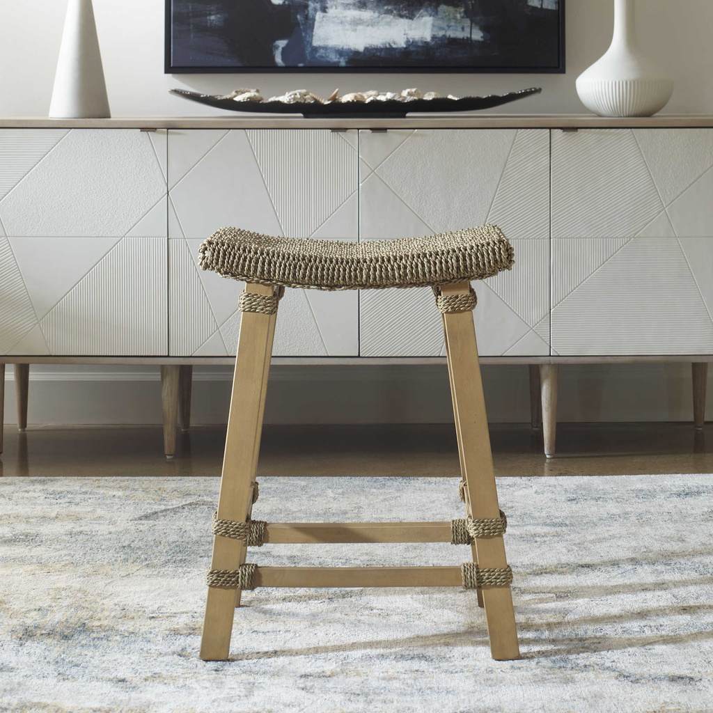 Decorative View. The Everglade Counter Stool offers a touch of casual coastal styling. The sturdy ma