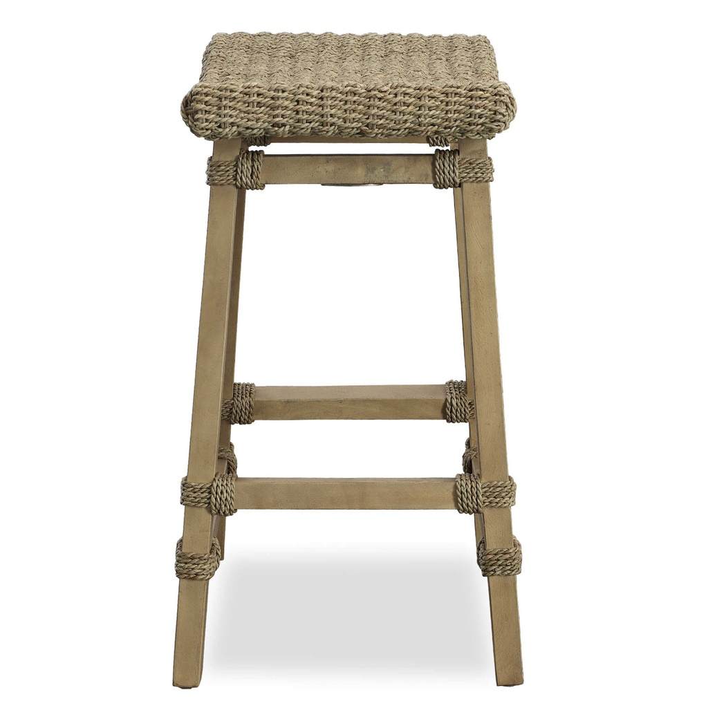 Angle View. The Everglade Counter Stool offers a touch of casual coastal styling. The sturdy mango w