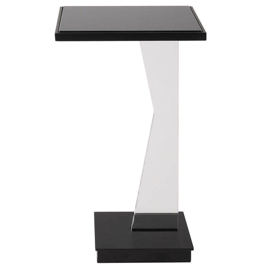 Front View. An ode to contemporary styling, our Angle Contemporary Accent Table showcases a gravity 