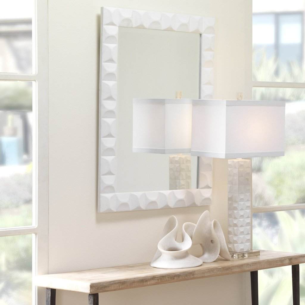 Astor Mirror in White Gesso Jamie Young Aura of Distinction