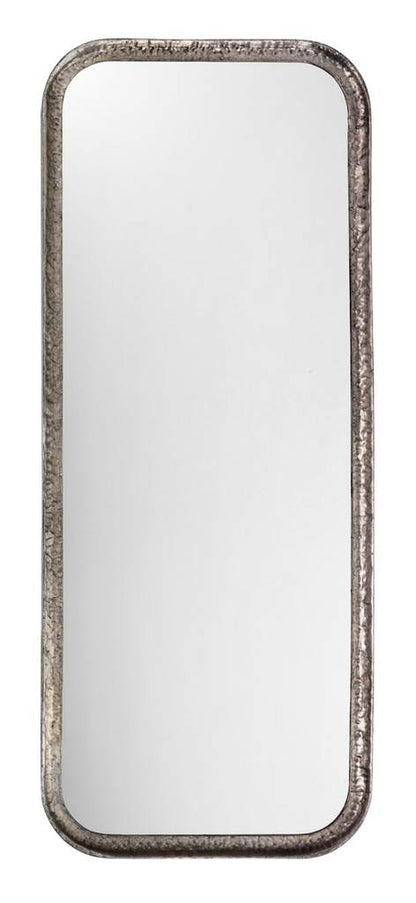 Capital Rectangle Mirror in Silver Leaf Metal Jamie Young Aura of Distinction