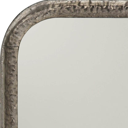 Capital Rectangle Mirror in Silver Leaf Metal Jamie Young Aura of Distinction