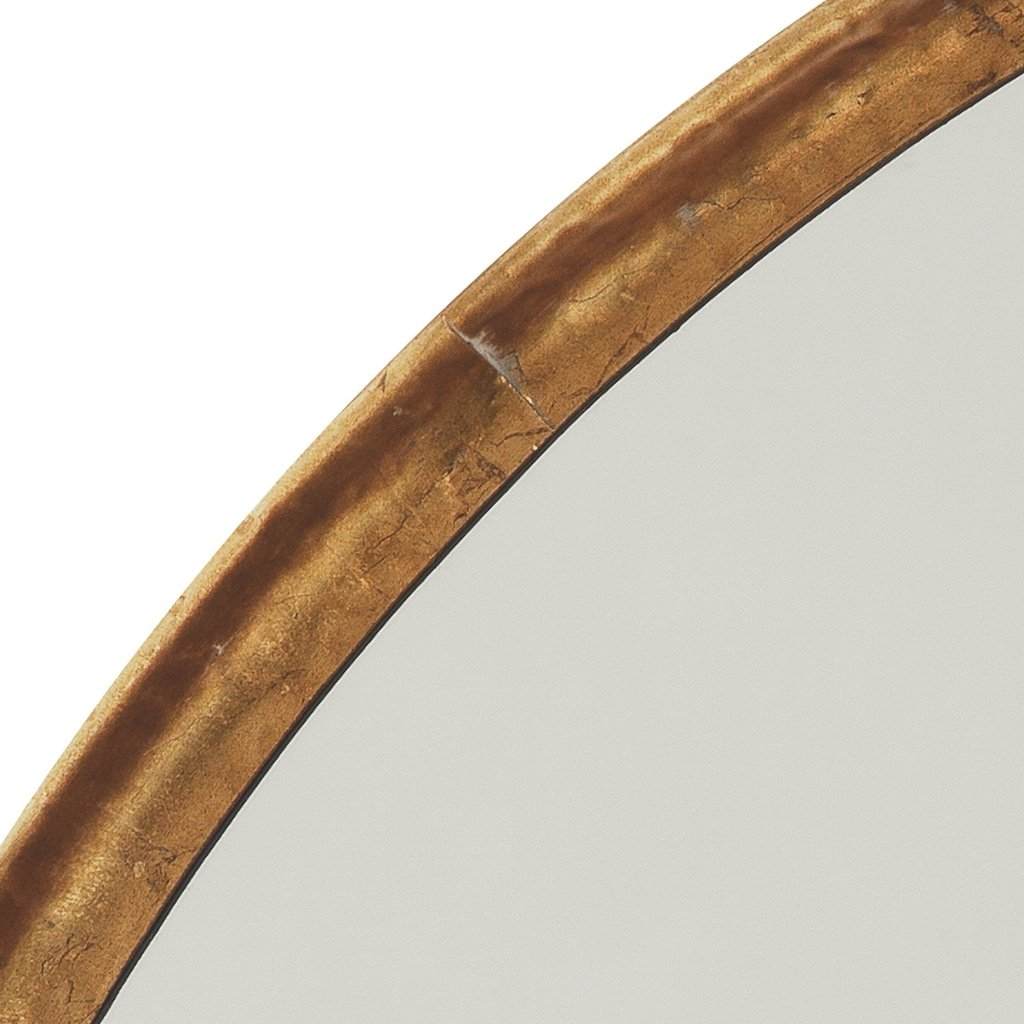 Refined Round Mirror Gold Leaf Metal Jamie Young