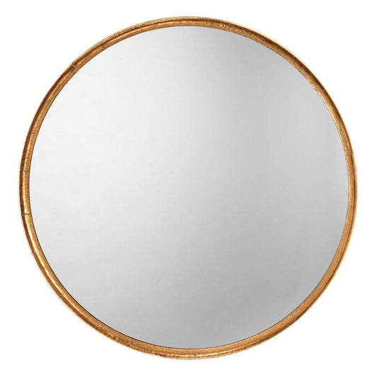 Refined Round Mirror Gold Leaf Metal Jamie Young
